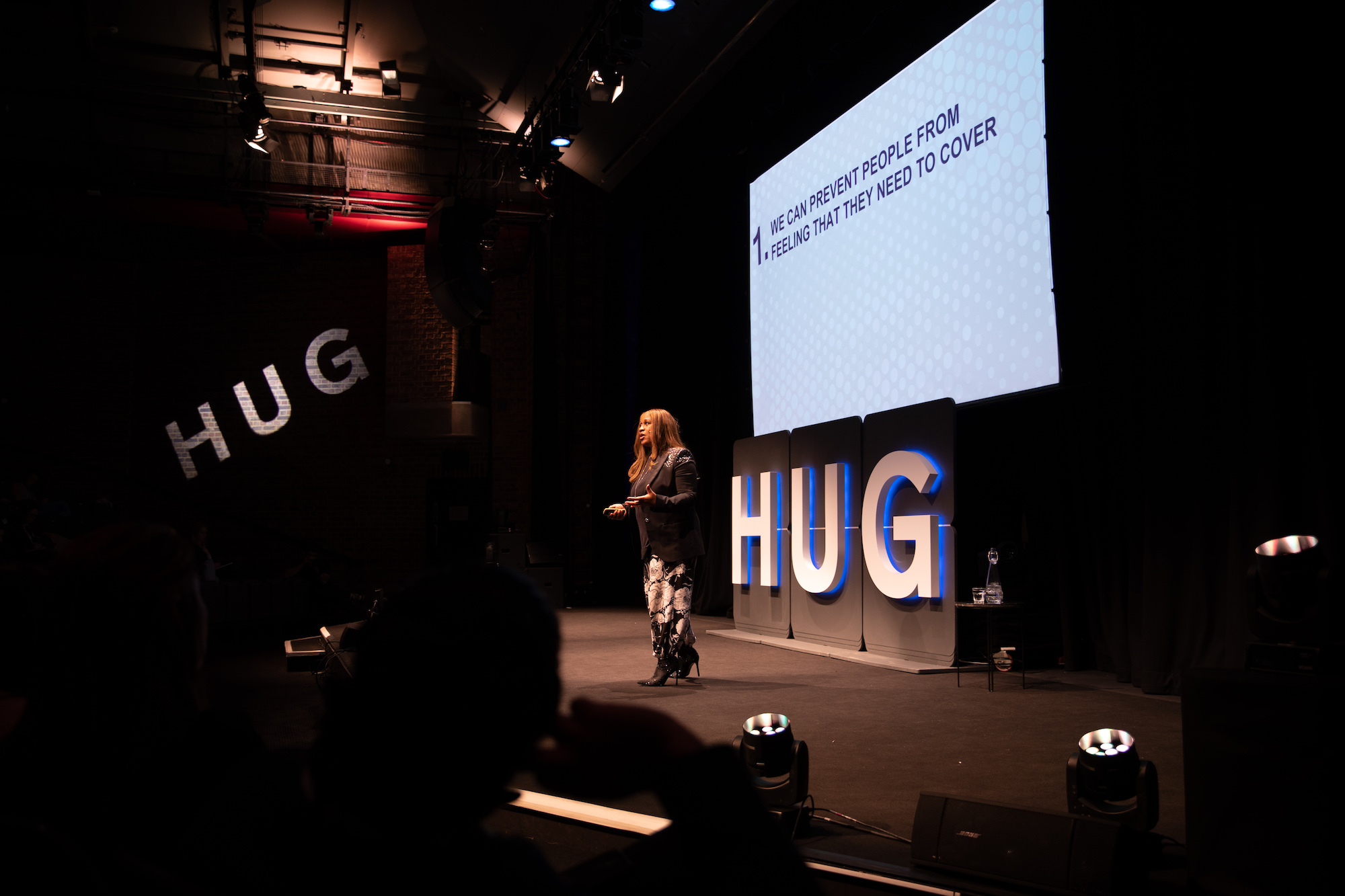 Karen Blackett on stage at HUG by Personio