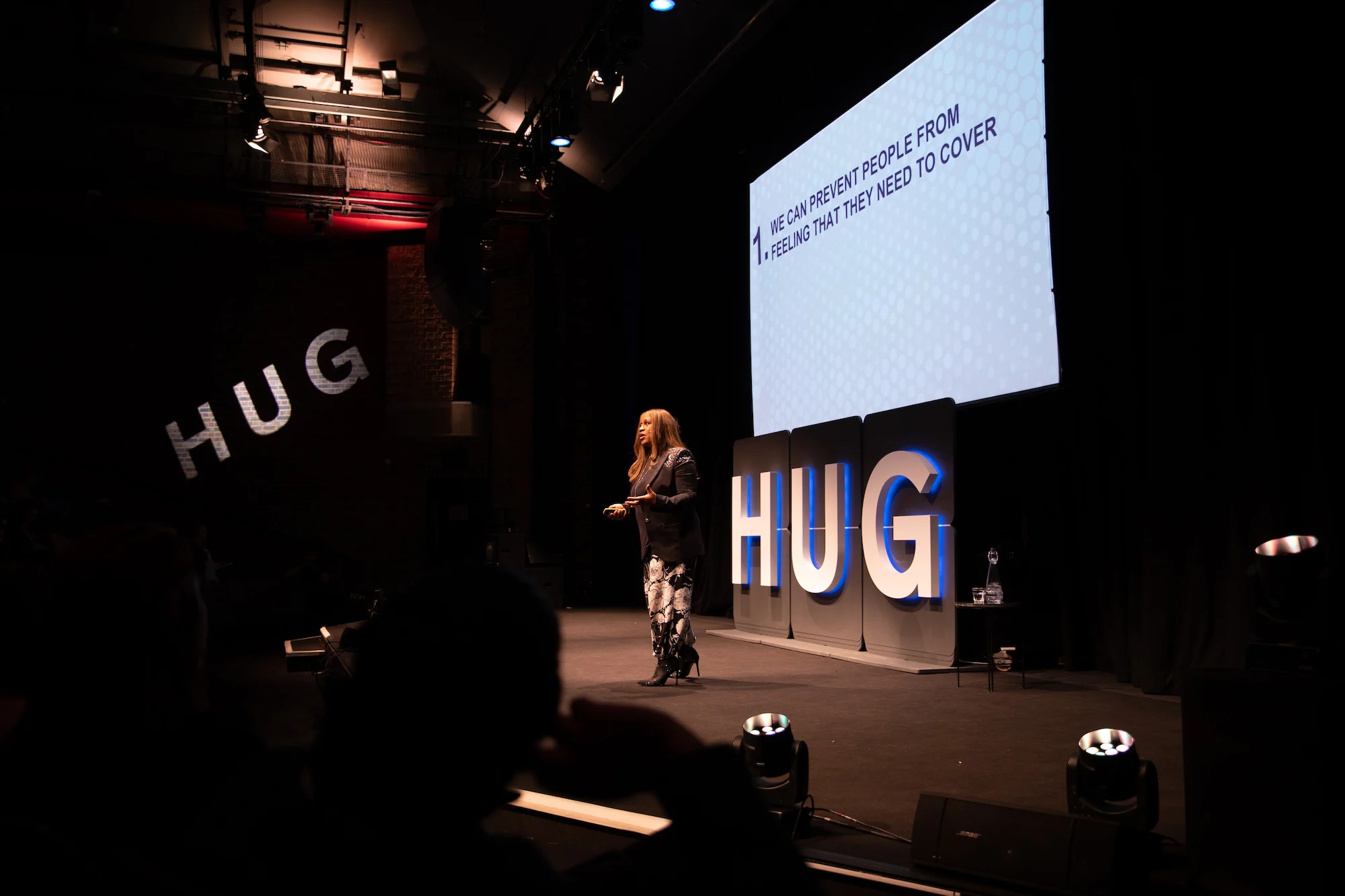 Karen Blackett on stage at HUG by Personio
