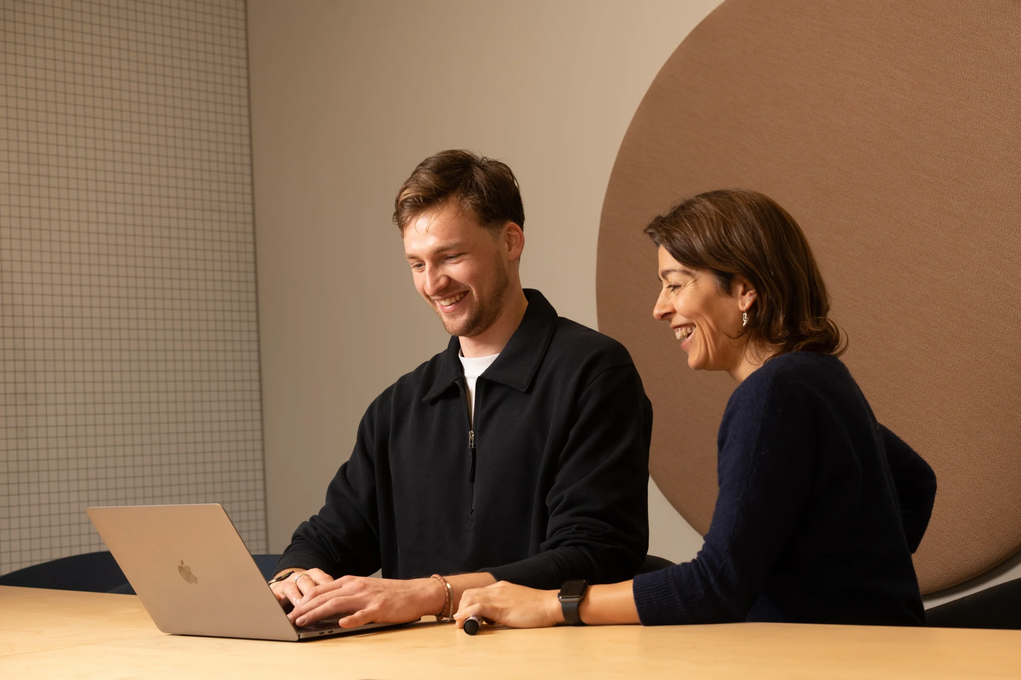 People working on laptop