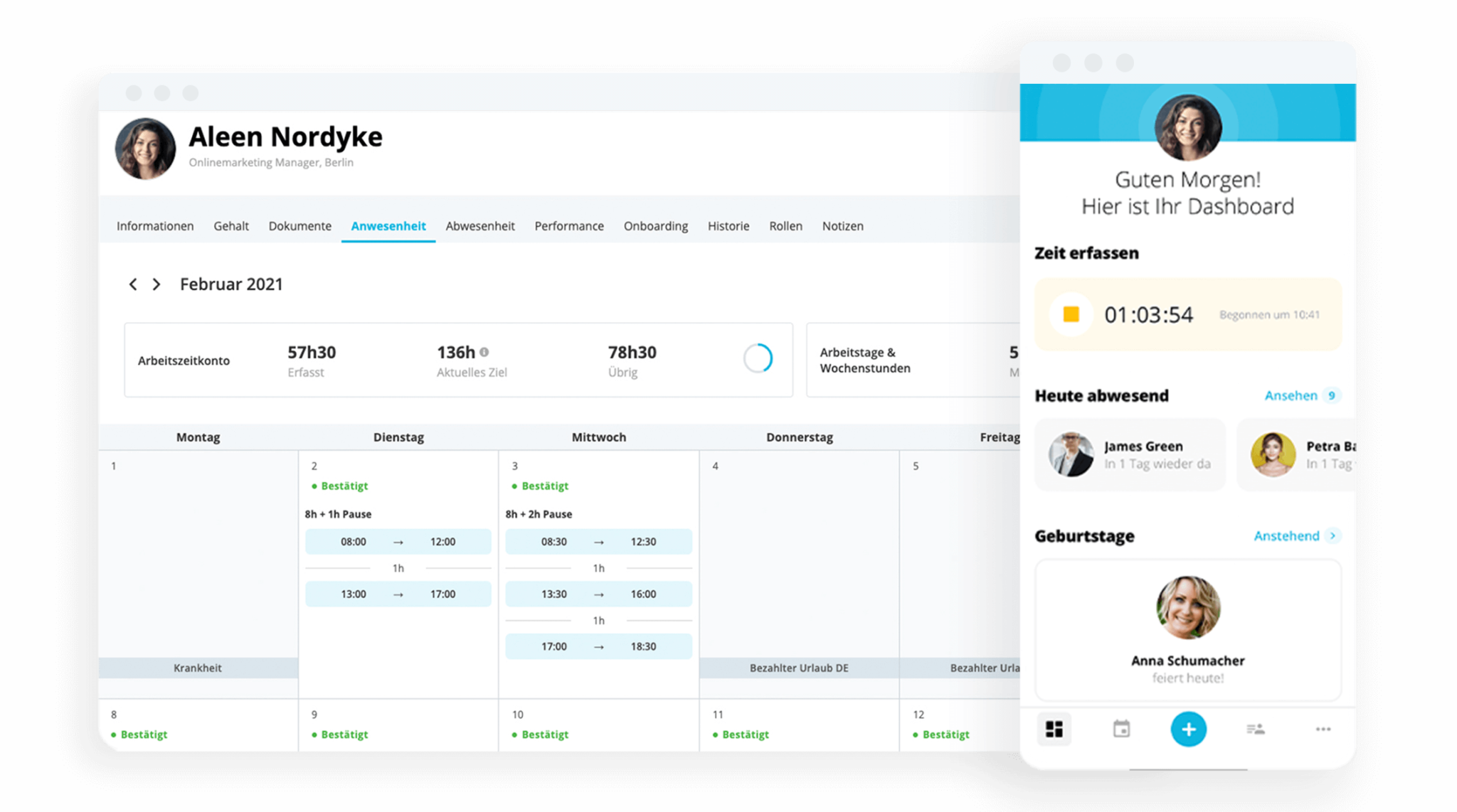 Arbeitsbereitschaft: Definition, Arbeitszeit und Vergütung - Arbeitszeiterfassung_Dashboard