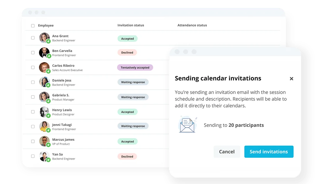 Product Training-Management Calendar-Invite