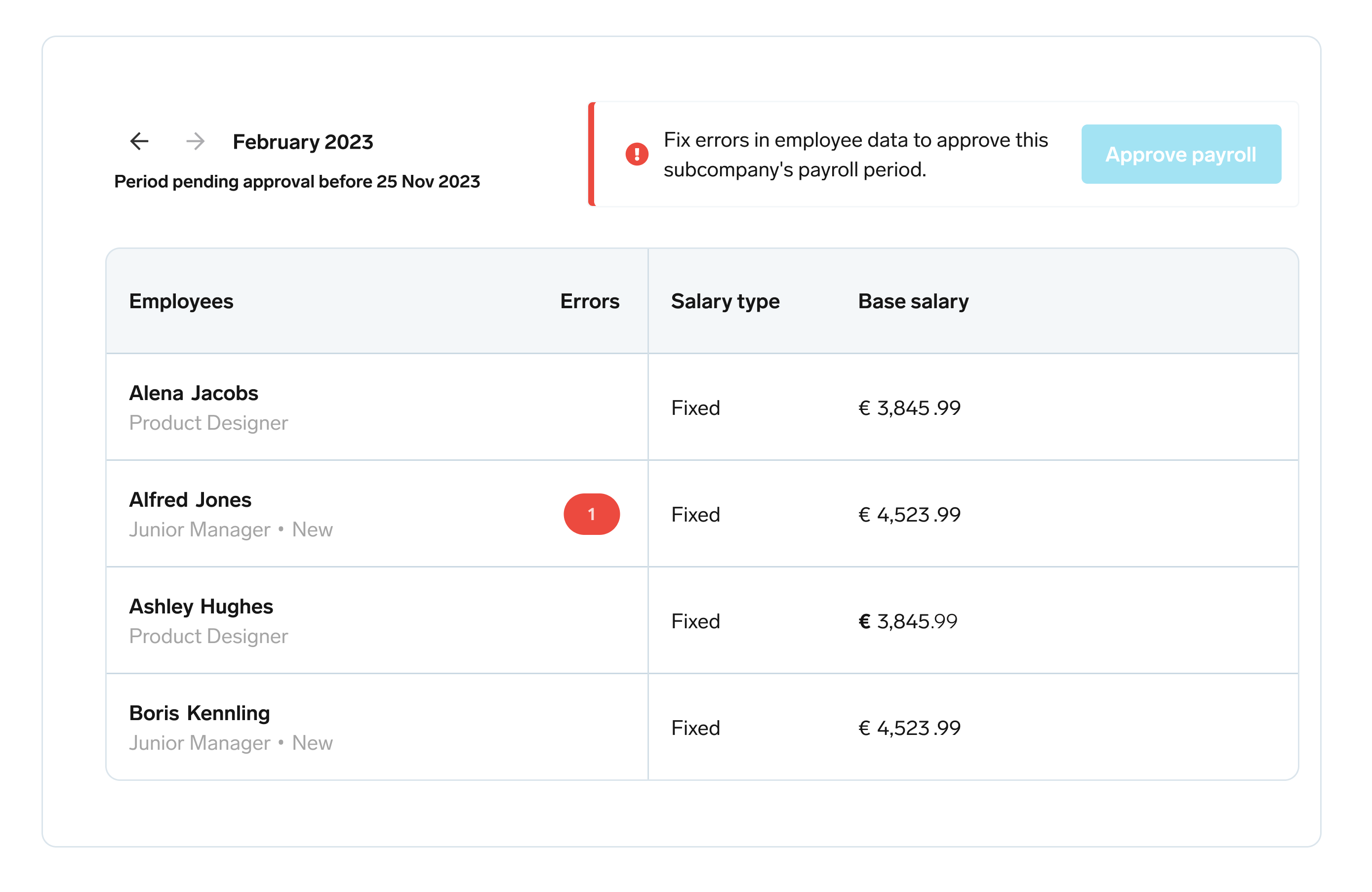 Preliminary Payroll Preview