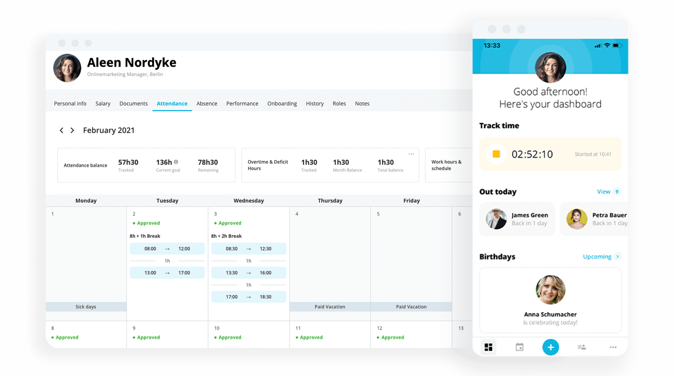 Attendance-Tracking_Time-Tracking-with-App-Laptop