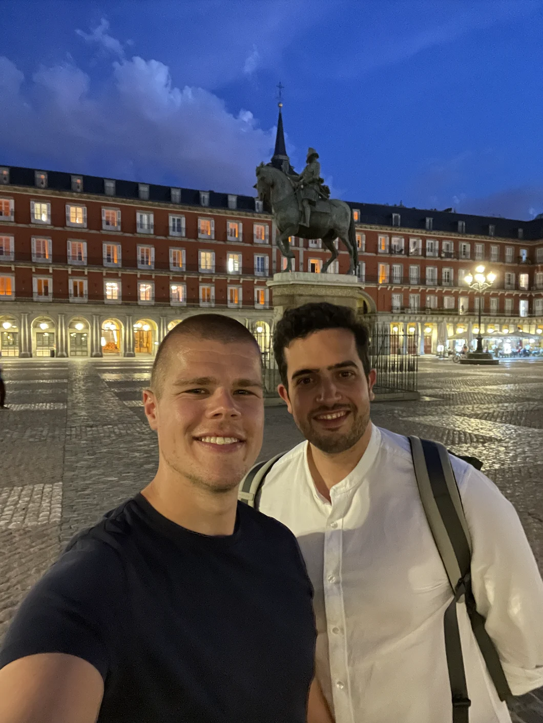 Gregor and a colleague visiting some Spanish landmarks.