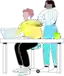 Two People Reviewing