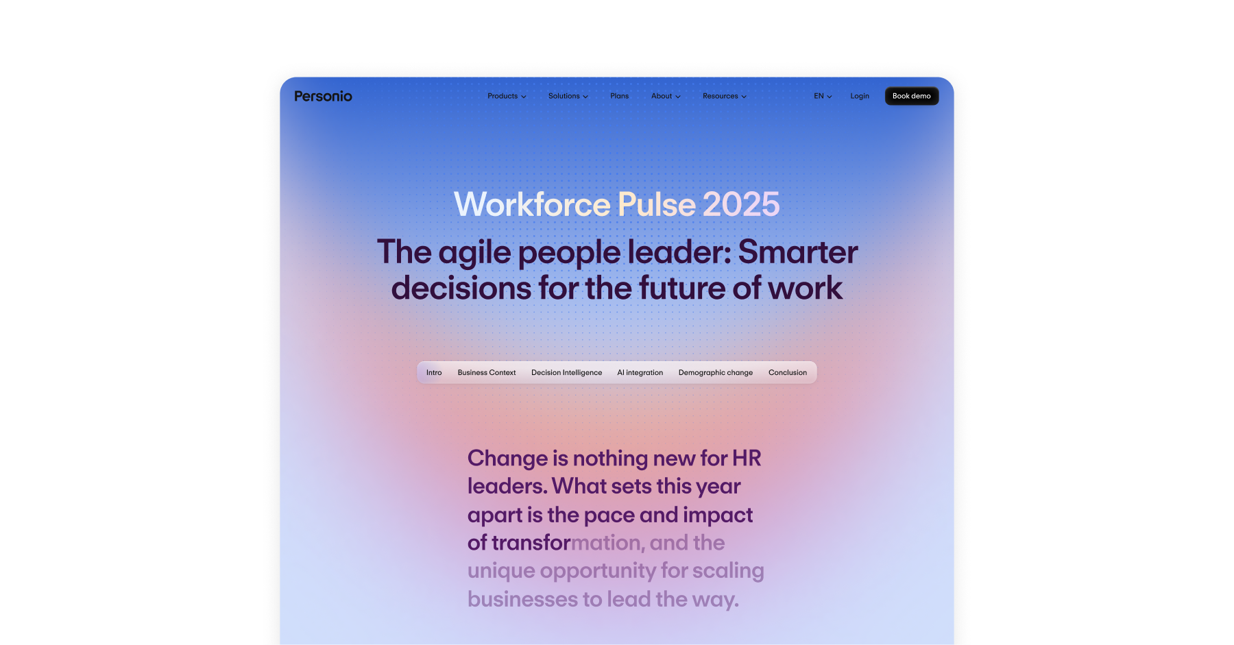 Workforce Pulse 2025 landing page