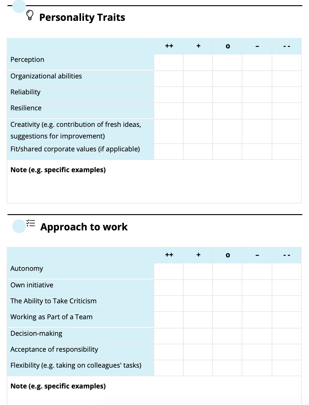 personio appraisal form template