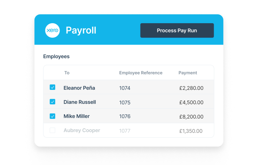 Xero Integration - Process Pay Run