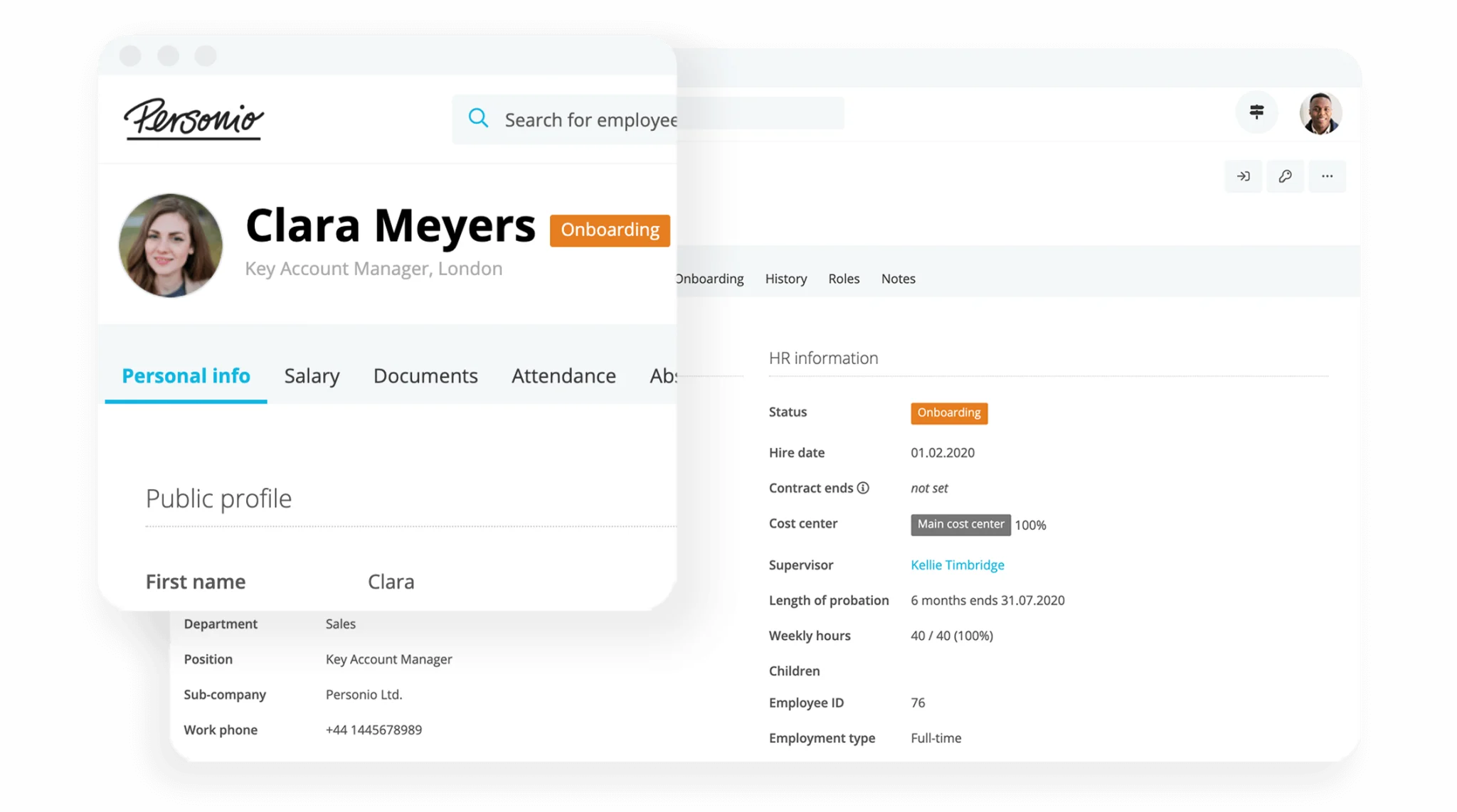 Employee Profile View in Onboarding Software