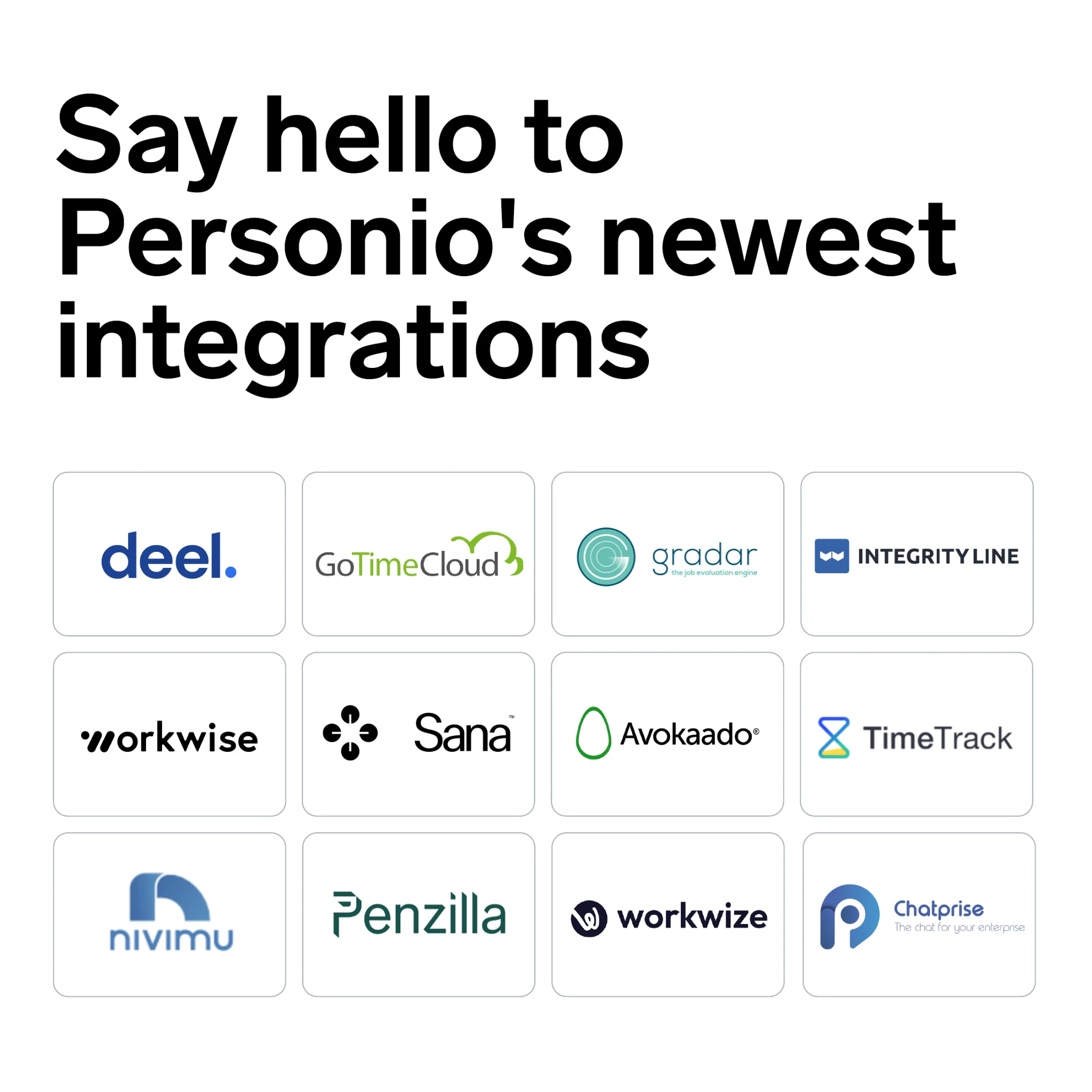 Personio new partner integrations December 2023