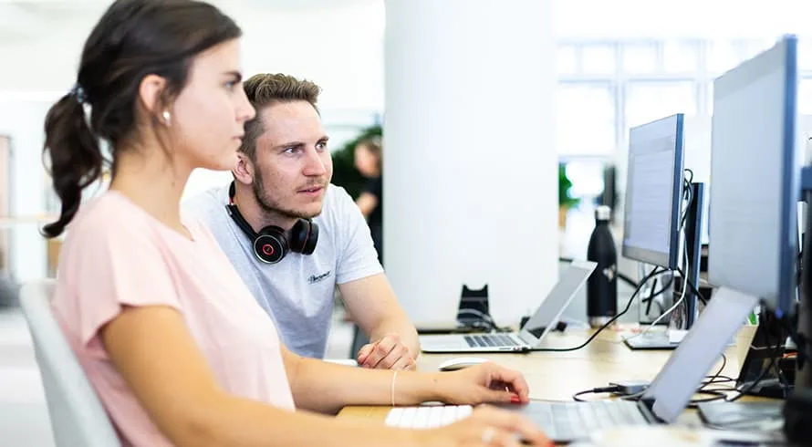 employees discussing job enrichment