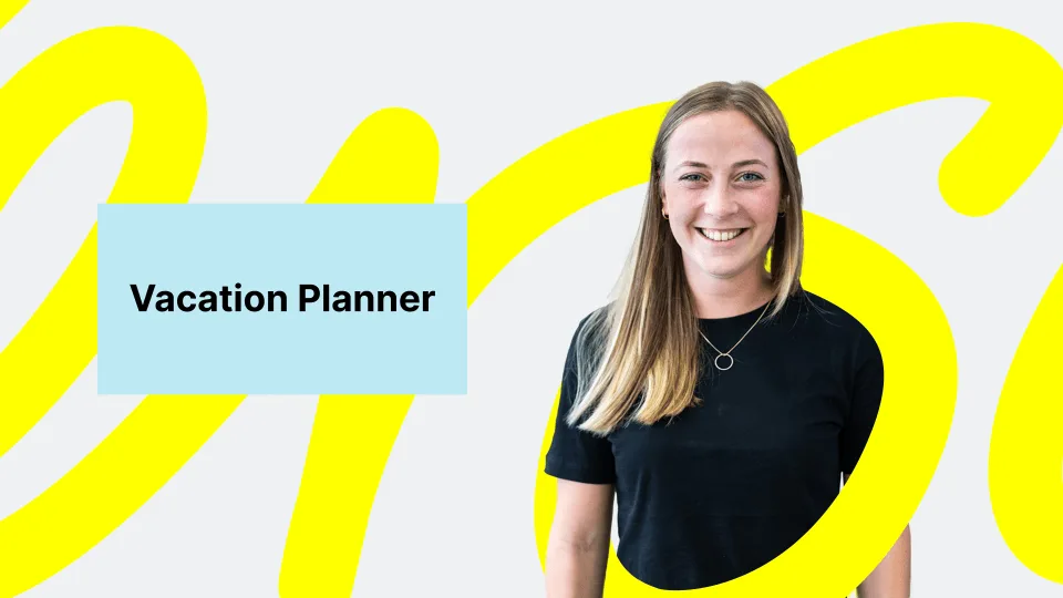 Vacation planner template preview