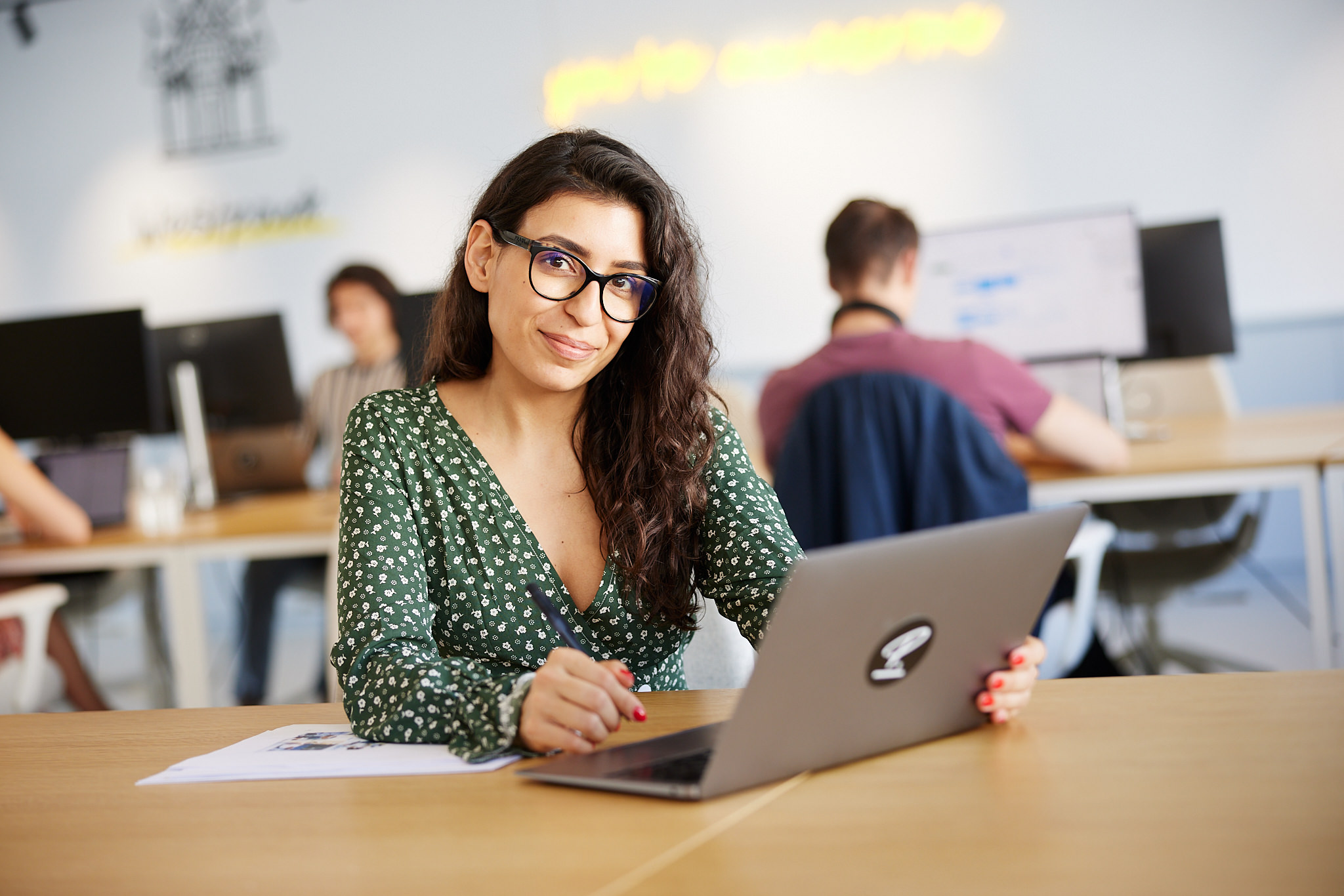 Female employee working at the office