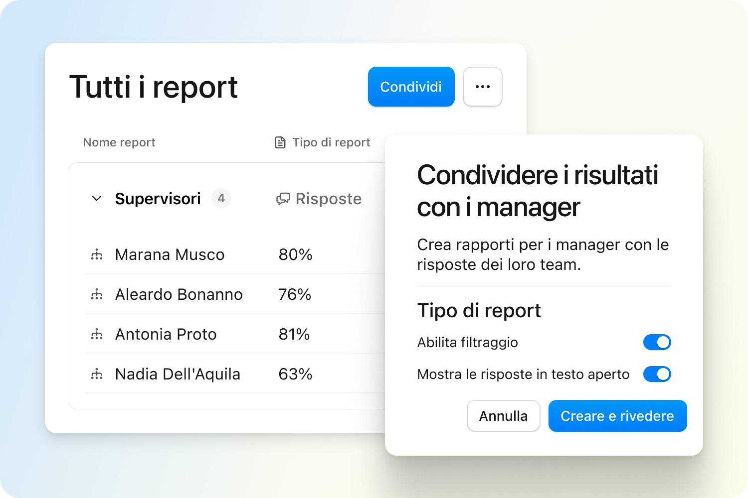 Surveys View Control