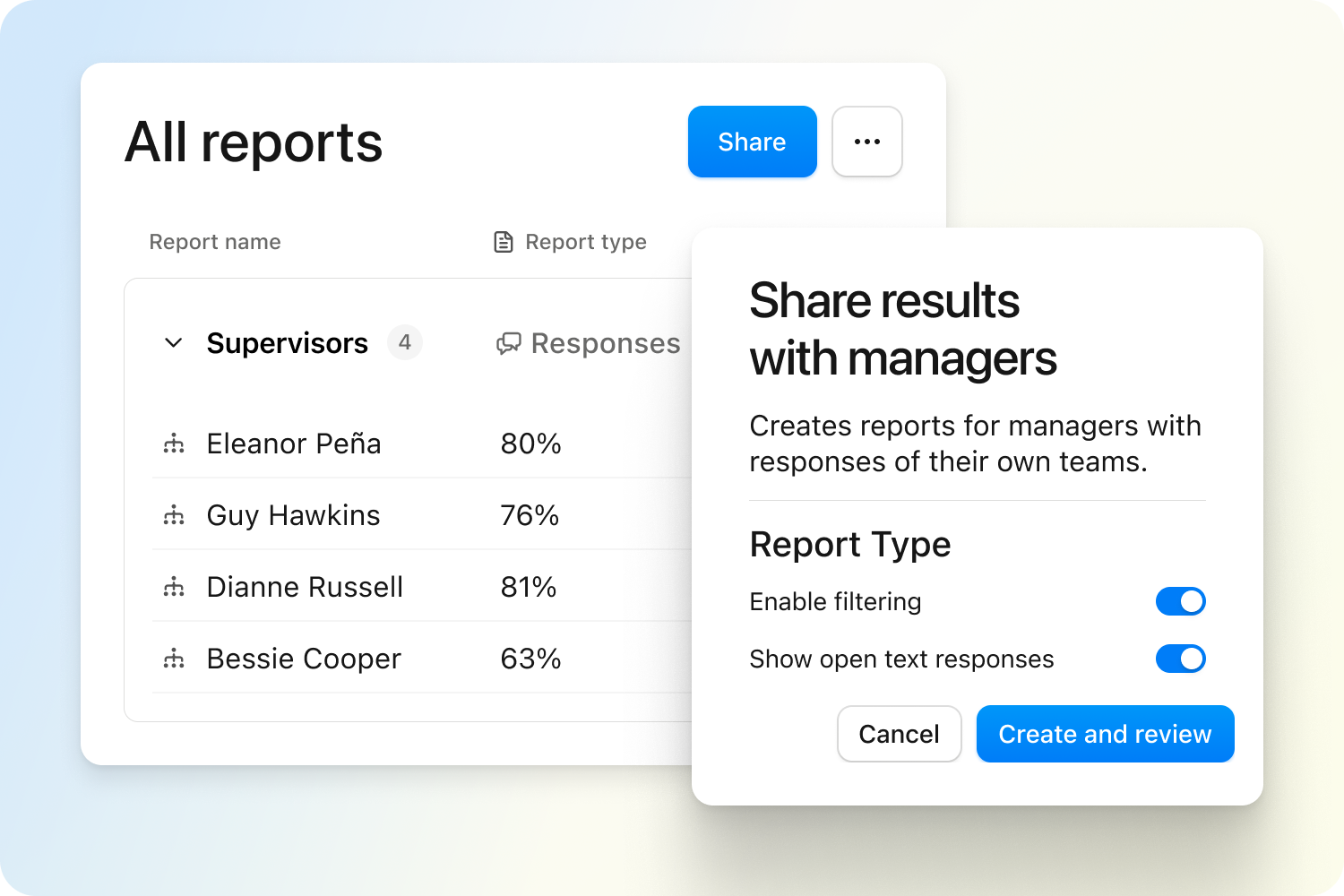 Surveys View Control