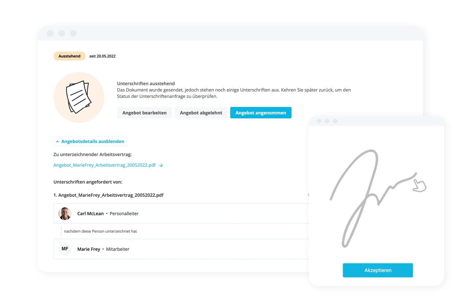 eSignature Angebot