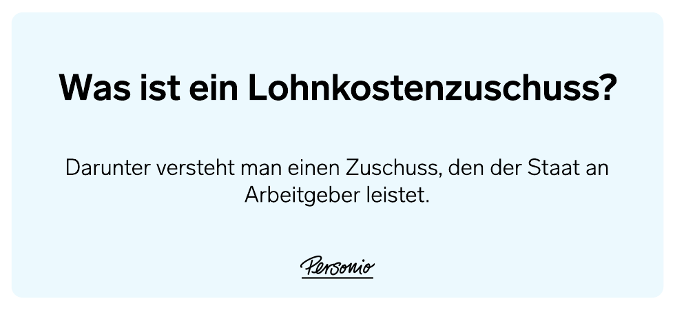 Lohnkostenzuschuss: Alle Infos!