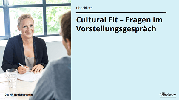 Cultural Fit Fragen im Vorstellungsgespräch - Vorschau