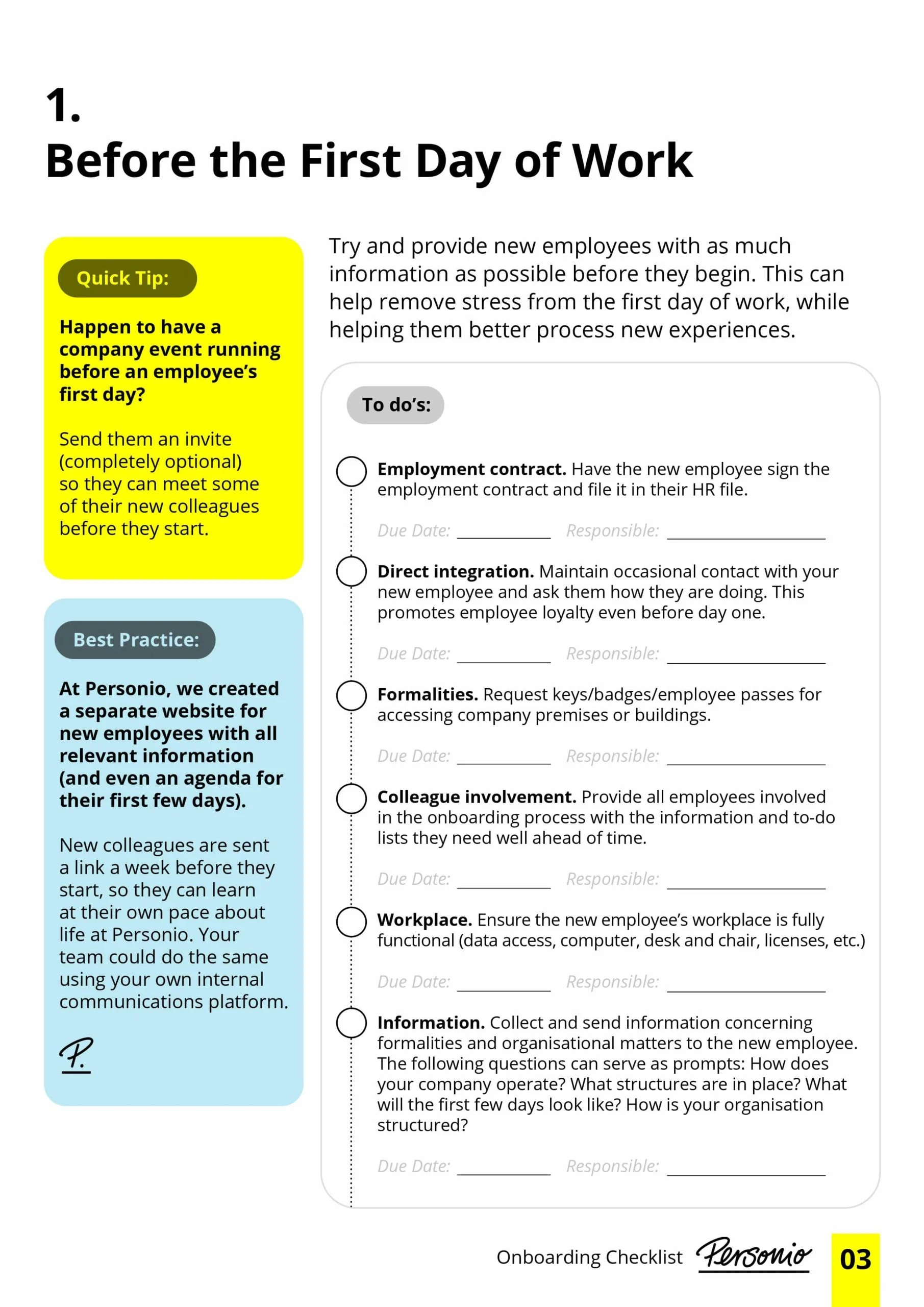 Preview Onboarding Checklist
