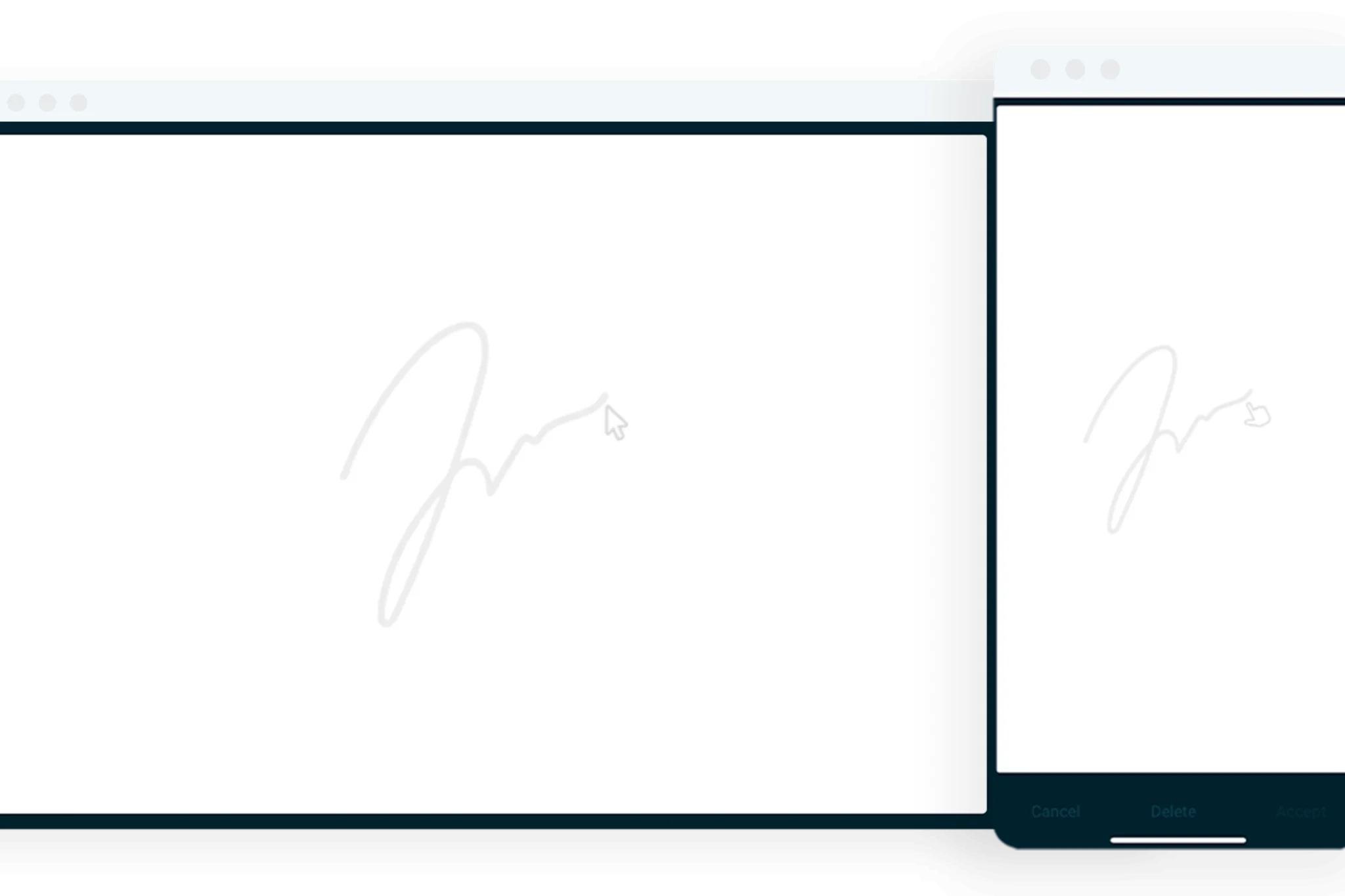 Electronic Signature Laptop iPhone Sign Contract