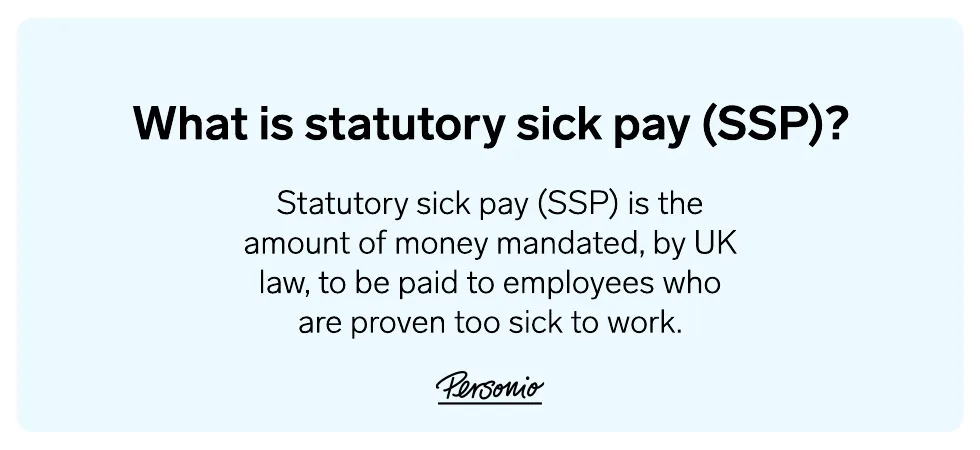 what is statutory sick pay (SSP)?