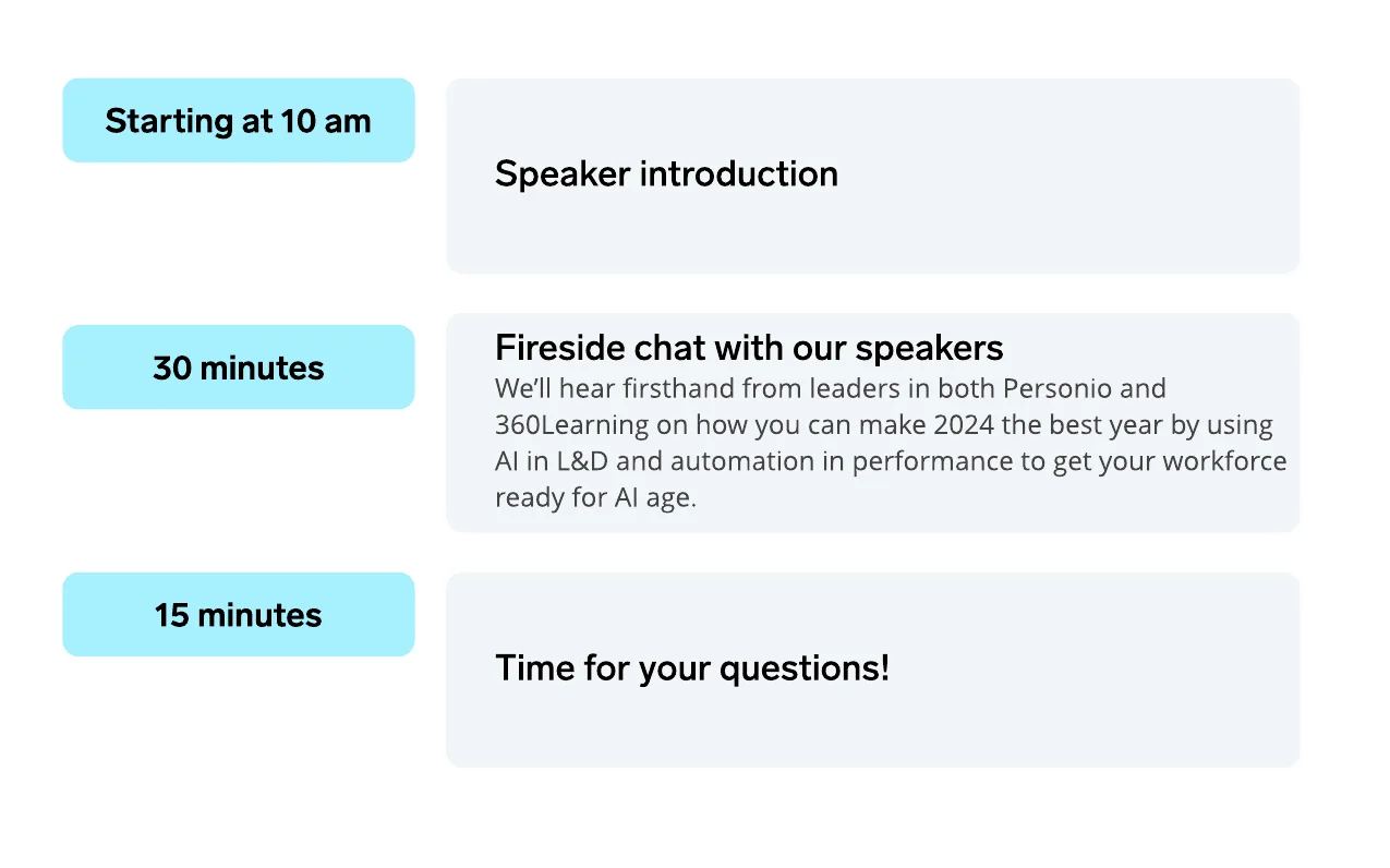 Partner webinar 360Learning - Agenda