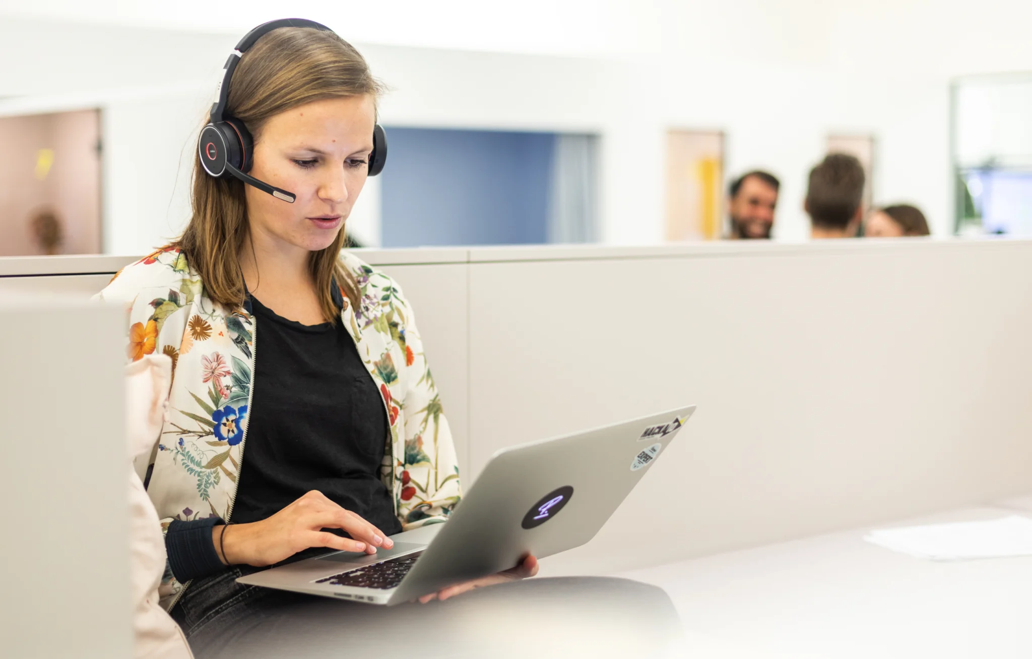 Woman working on computer