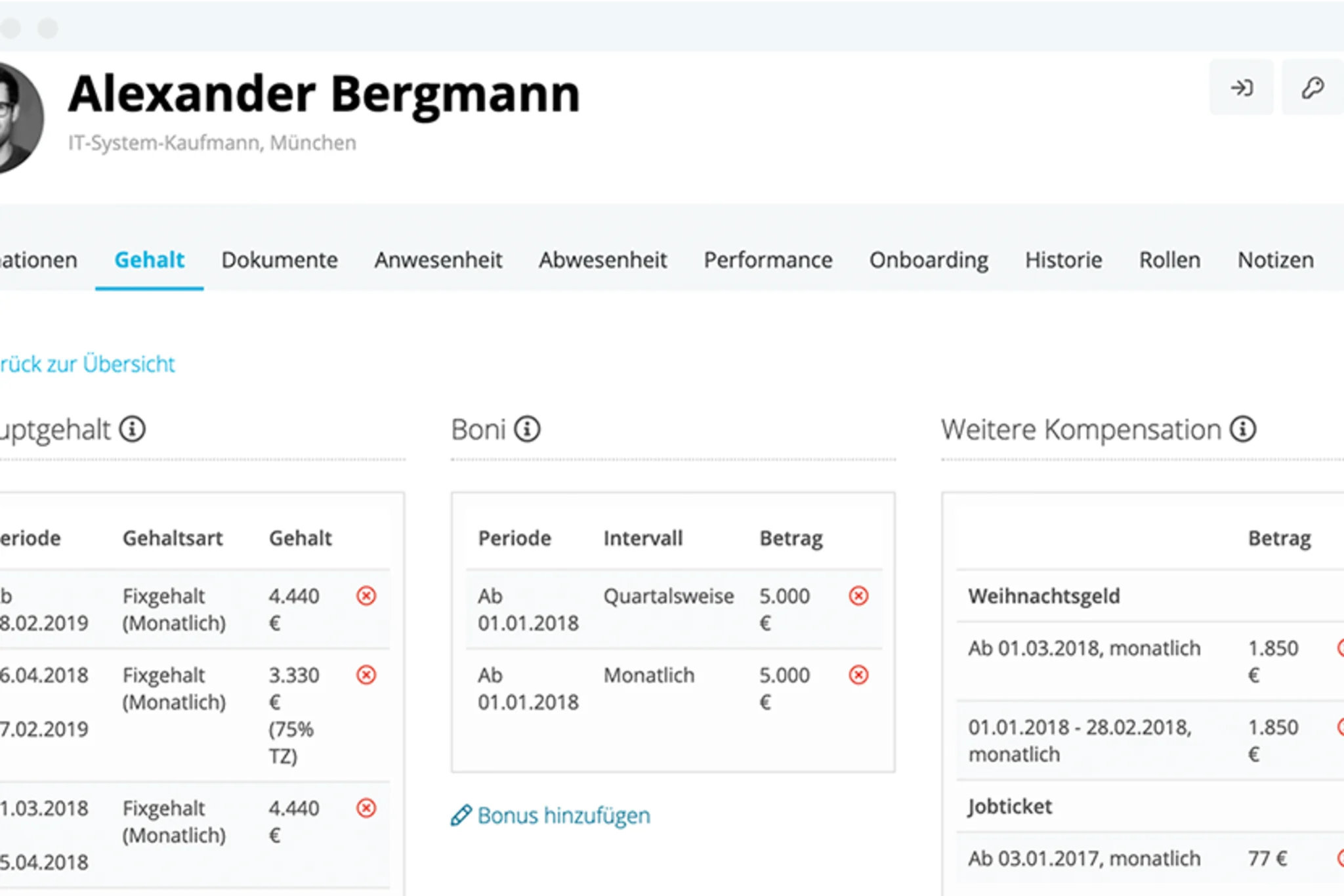 Lohnabrechnung Personio HR Software