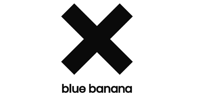 Blue Banana Brand Logo b/w