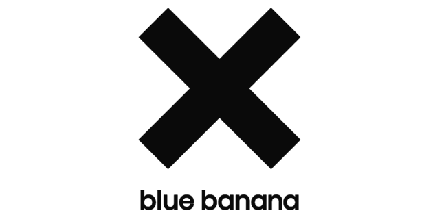 Blue Banana Brand Logo b/w