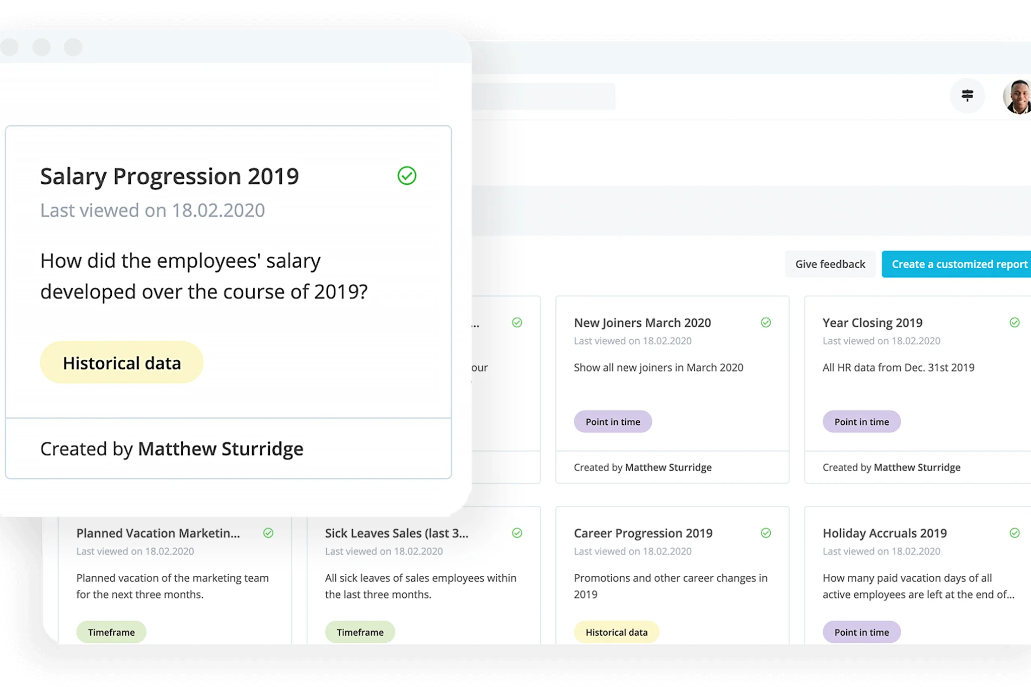 Reports and Analytics Salary Progression Report
