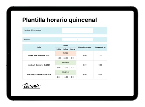 Preview: ES_Template Bi-Weekly Timetable