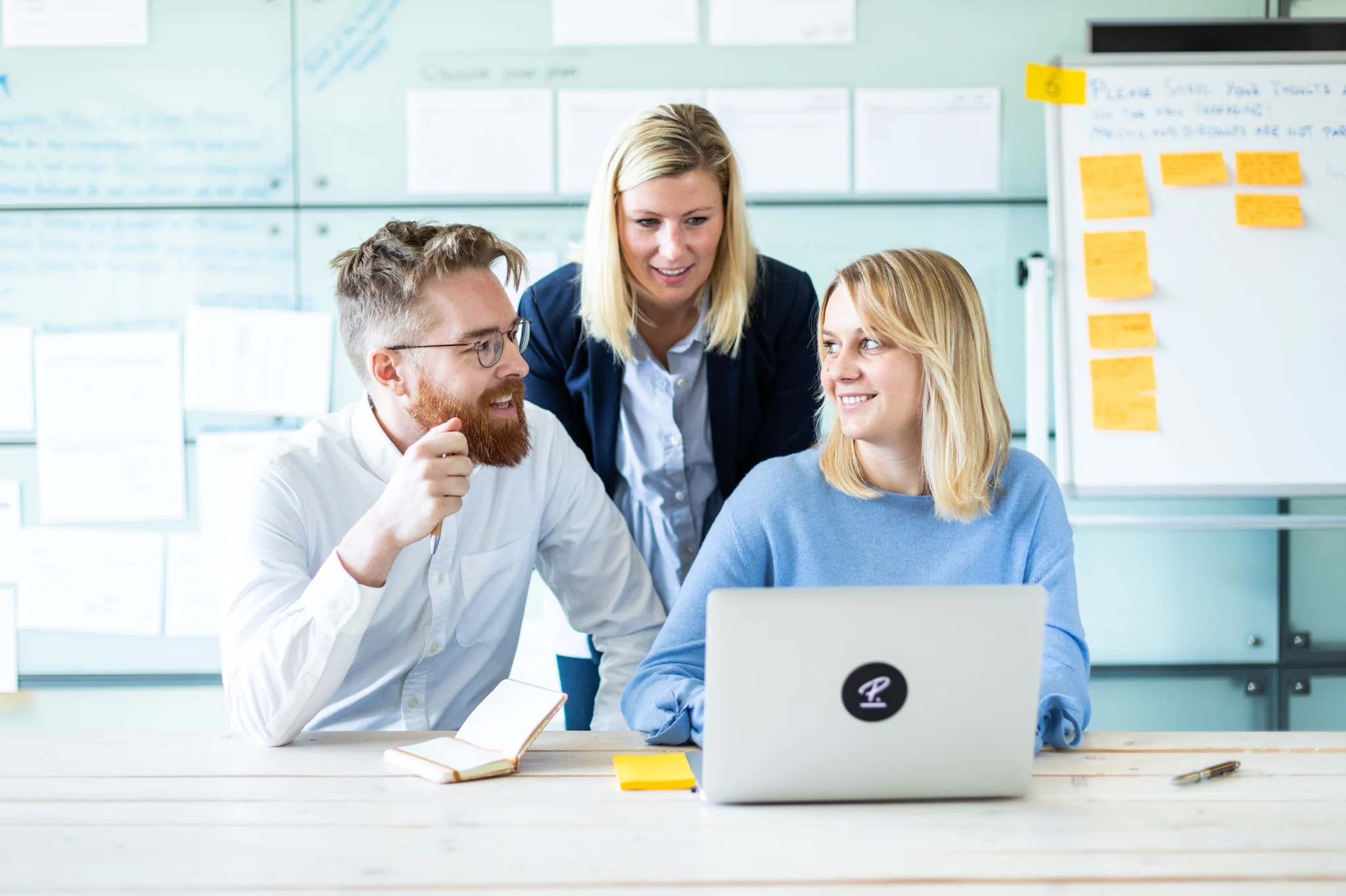 employees discussing business resilience