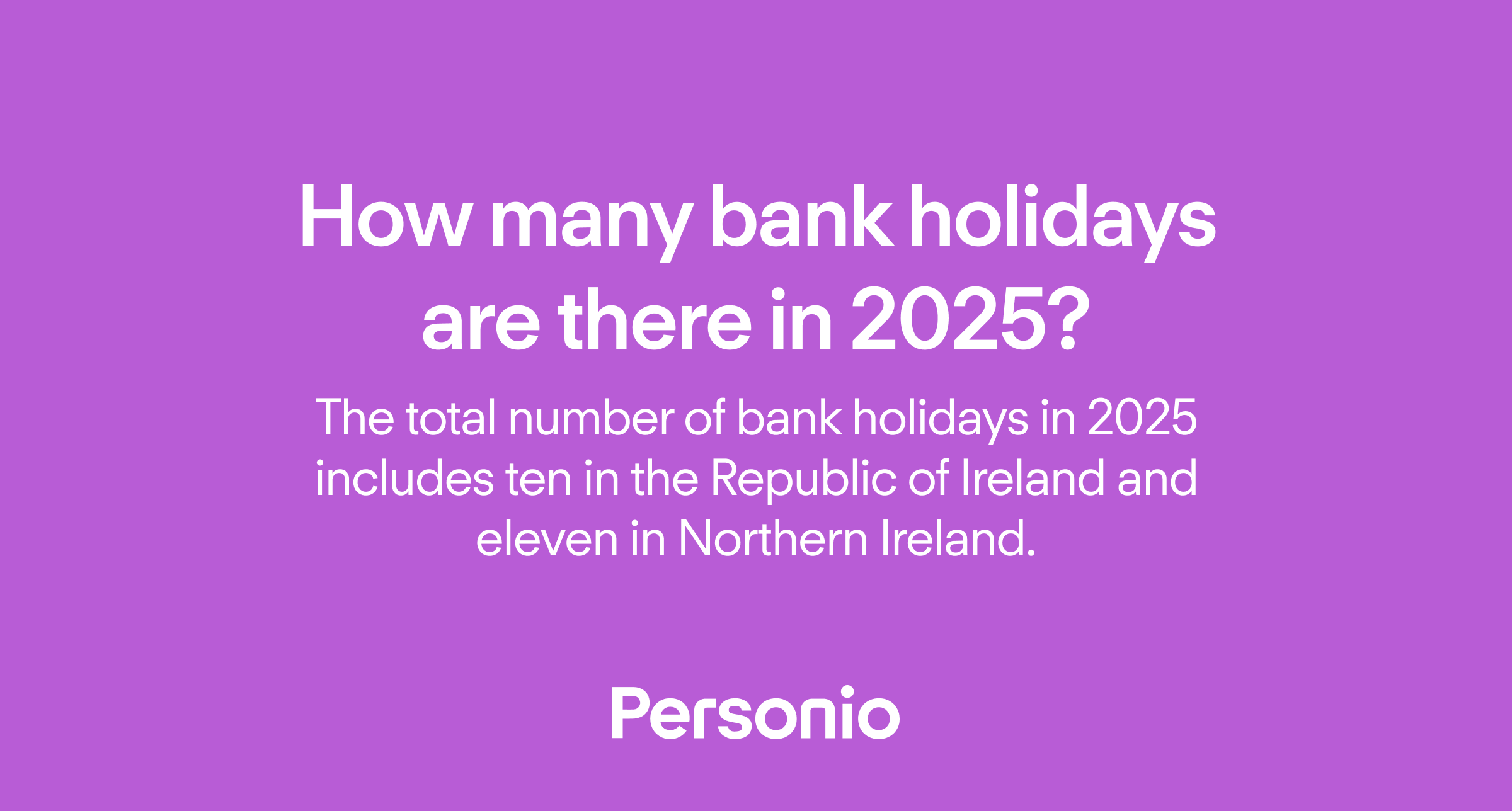 how many bank holidays in Ireland in 2025?