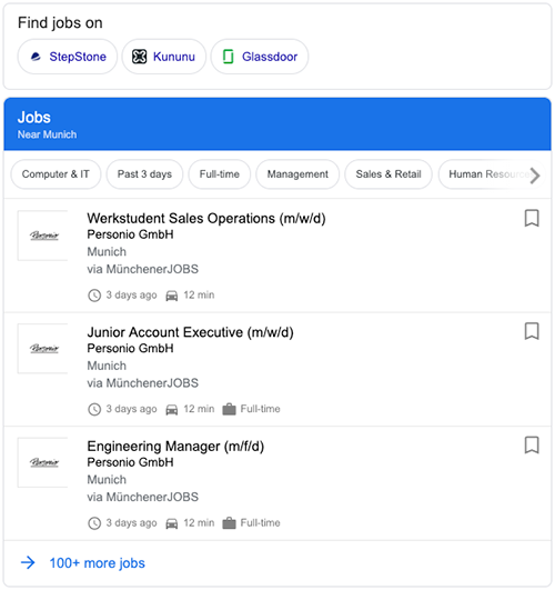 Stellenausschreibung Google Jobs