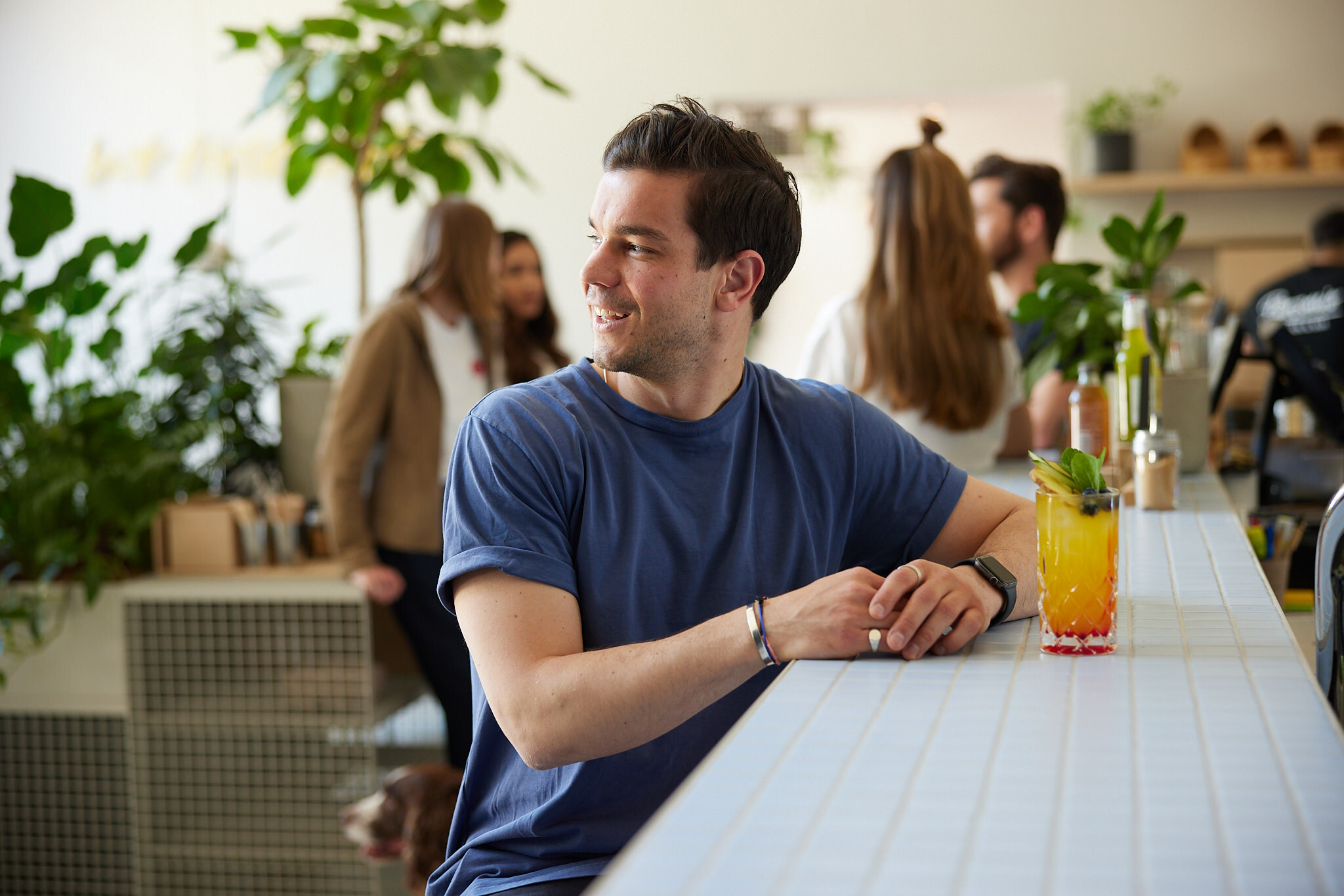 Personio guy with drink