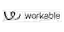 black and white logo of workable