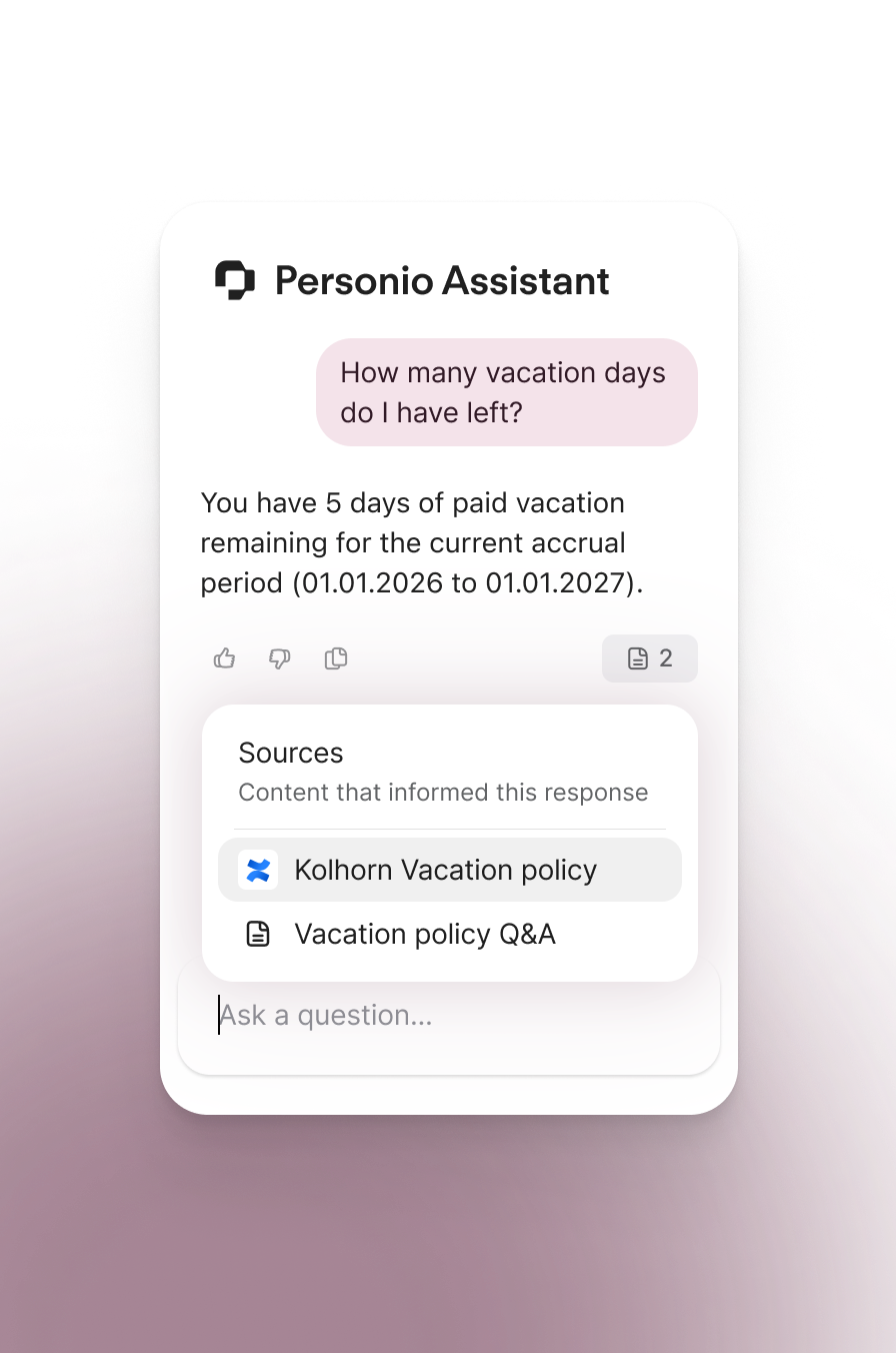 Personio Assistant with 3P Integrations-Mobile