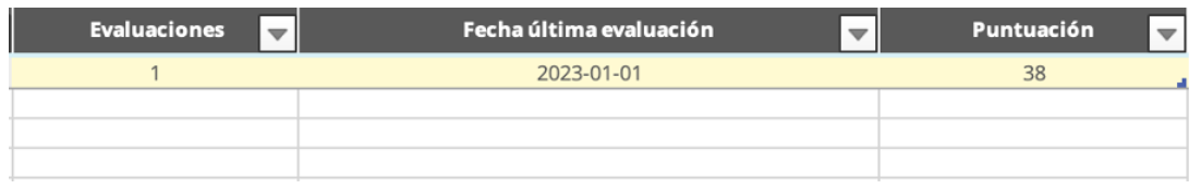 plantilla de evaluación del desempeño en Excel 