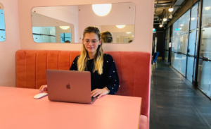 Employee working on Laptop