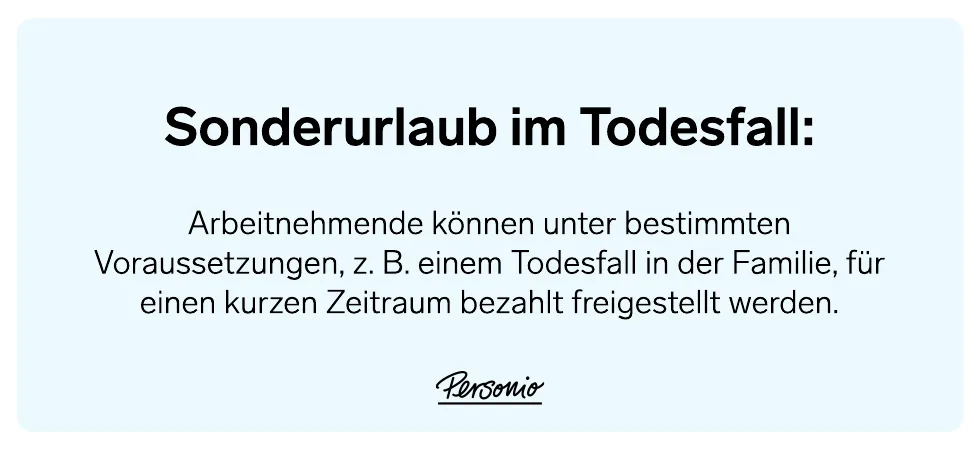 Sonderurlaub im Todesfall