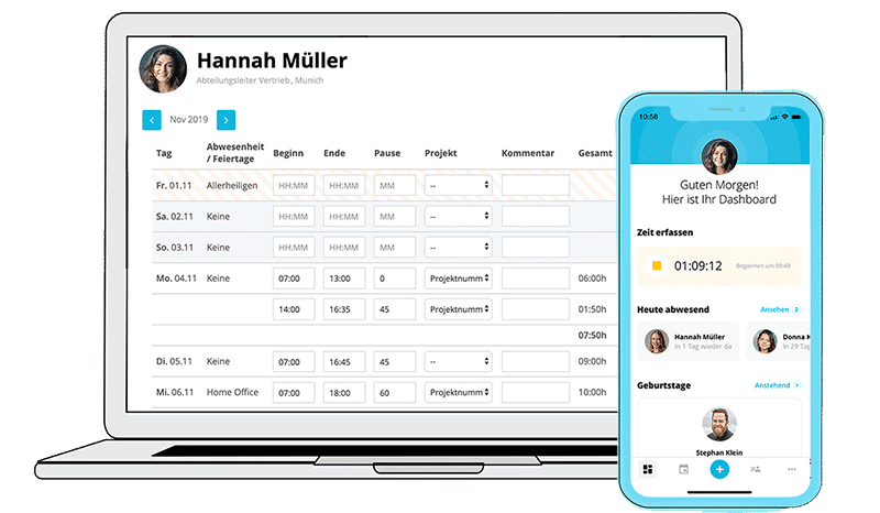 Zeiterfassung Laptop App Arbeitszeiterfassung transparent small