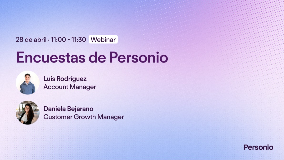 Suscríbete al webinar de Encuestas de Personio exclusivo para clientes
