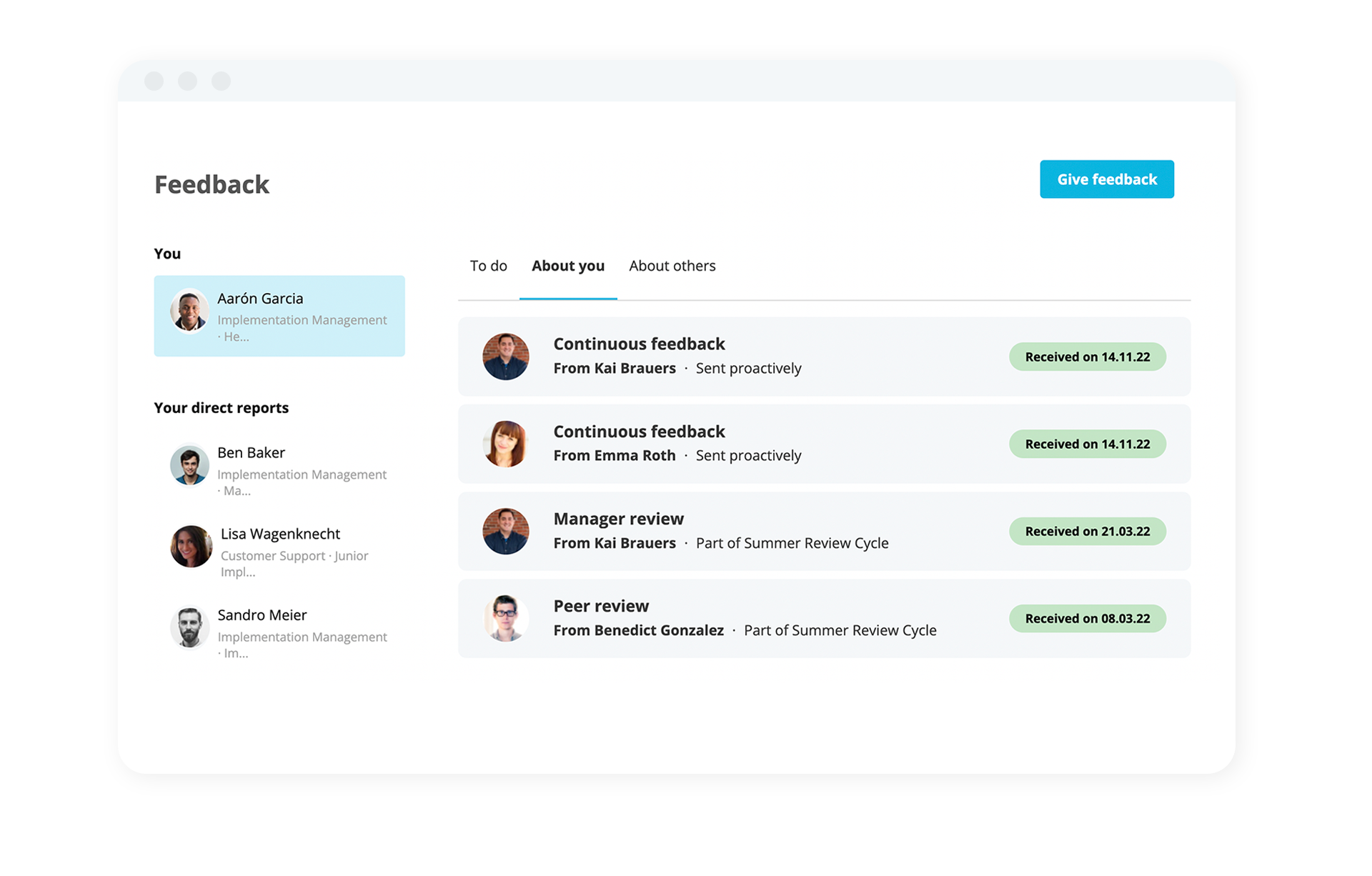 personio hr software feedback skills matrix