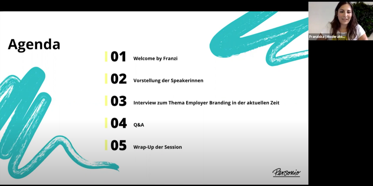 Agenda des Employer Branding Webinars von Personio