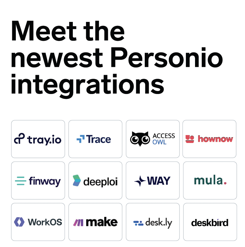 New integrations Personio