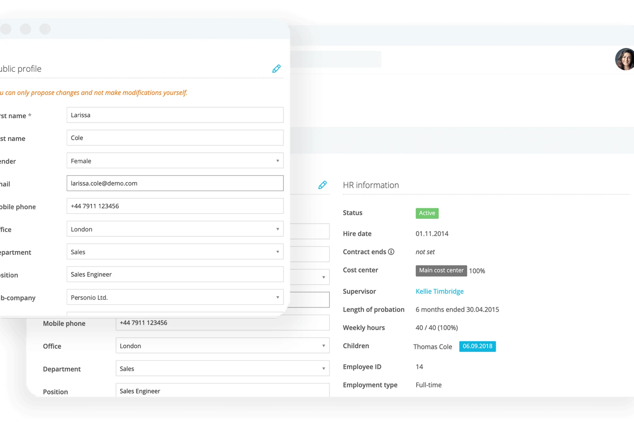 Profile Data Changes based on Access Rights