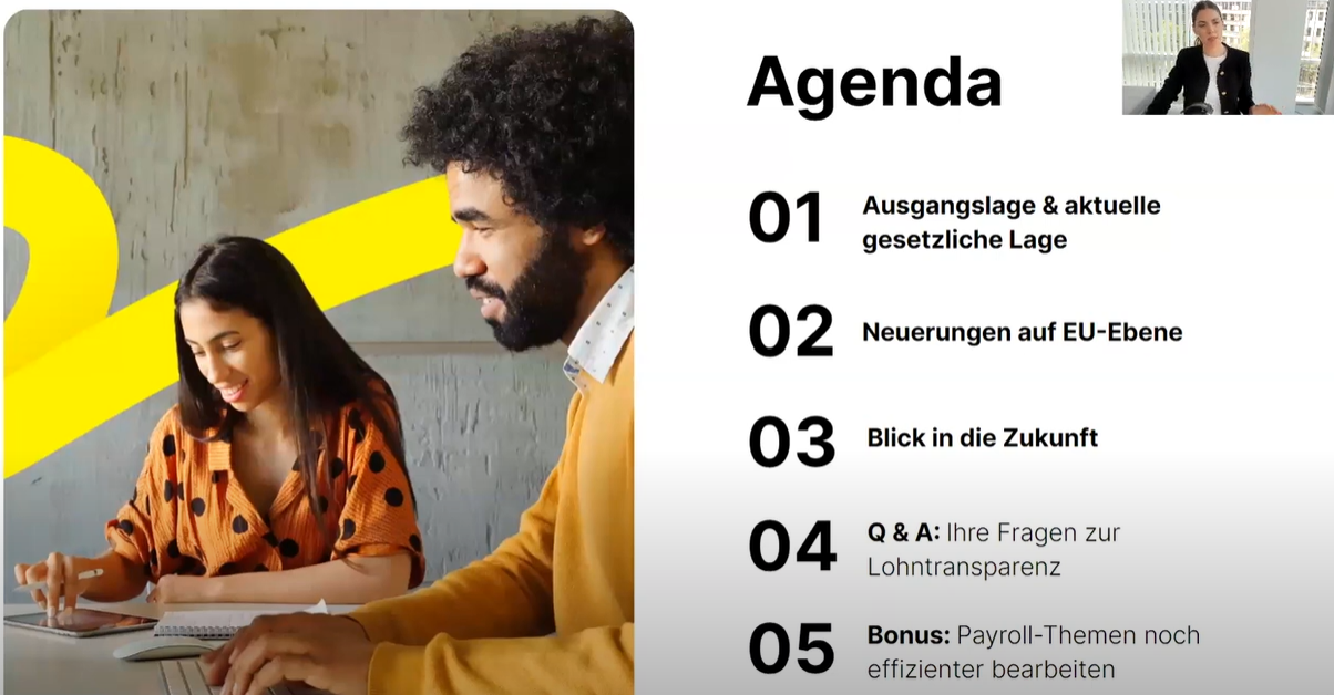 Auszug aus dem Webinar Neue Regeln zur Lohntransparenz von Personio