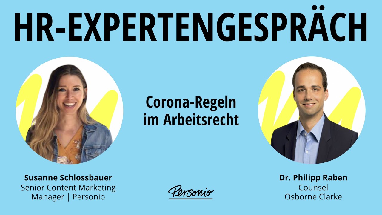 HR Expertengespräch Corona-Regeln im Arbeitsrecht Video