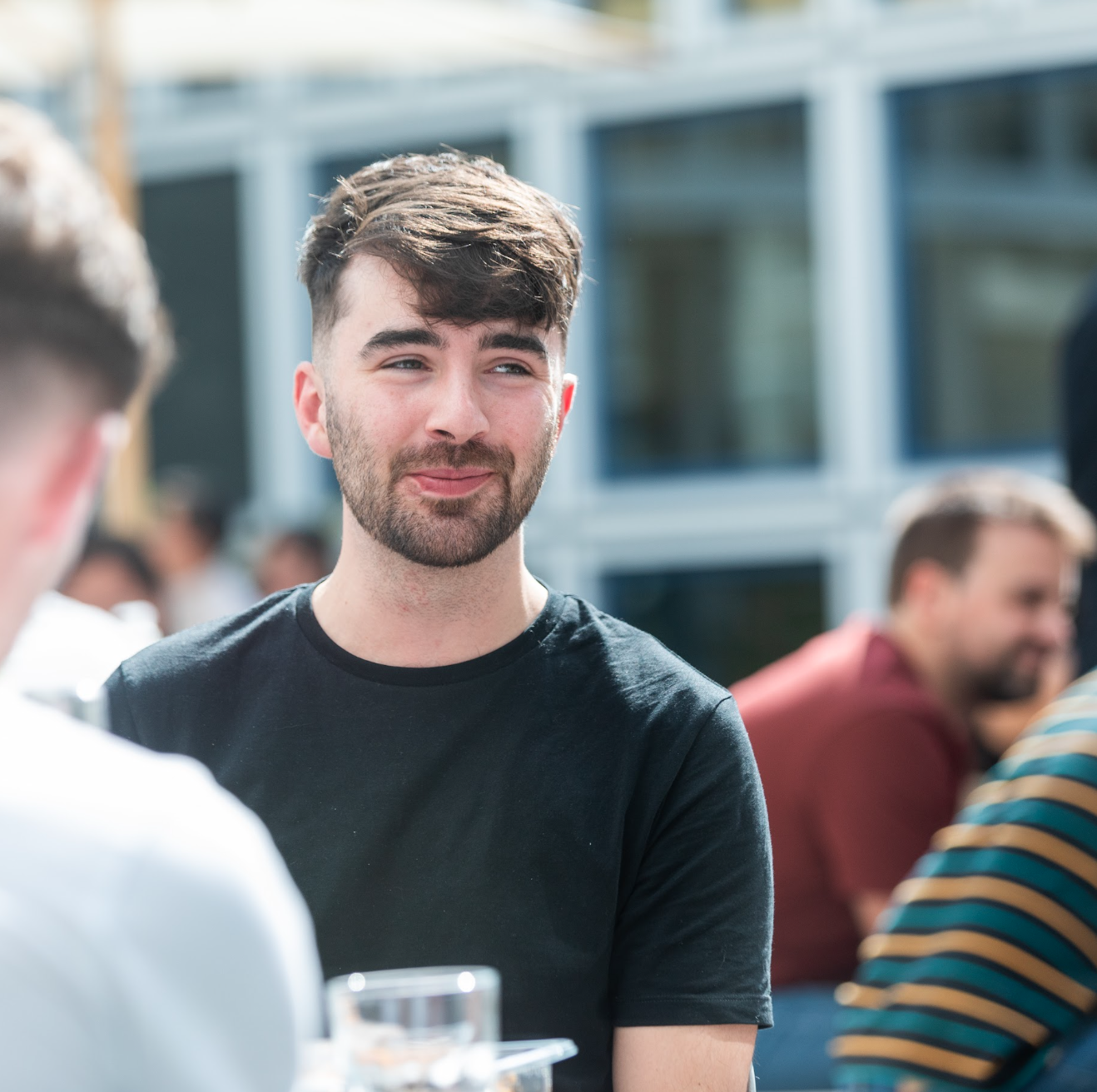 Young man smiling